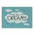 thumbnail image 1 of Encouraging Cutting Board, Never Let Go of Your Dreams Message with Clouds and Gulls Flying Success, Decorative Tempered Glass Cutting and Serving Board, in 3 Sizes, by Ambesonne, 1 of 2