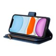 thumbnail image 6 of Mantto iPhone 11 Cover, Wallet Card Slot Crossbody/Shoulder Strap + Wristlet Strap Magnetic Flip Premium PU Leather Zipper Pocket With Kickstand For Apple iPhone 11,
Blue, 6 of 18