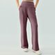 thumbnail image 2 of Pantalones casuales de pierna recta para mujer: holgados con bolsillos, poliéster de color liso, para uso diario, para estar por casa y para actividades al aire libre, 2 of 6