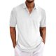 thumbnail image 1 of Men's Golf Shirt Casual Sports V Neck Ribbed Collar Short Sleeve Fashion Casual Solid Color Plain Spring & Summer Regular Fit 3XL, 1 of 4