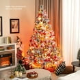 thumbnail image 4 of Gymax 7 FT Pre-Lit Artificial Christmas Tree Snow-Flocked Hinged Xmas Tree w/ 320  LED Lights & 1270 Branch Tips, 4 of 10