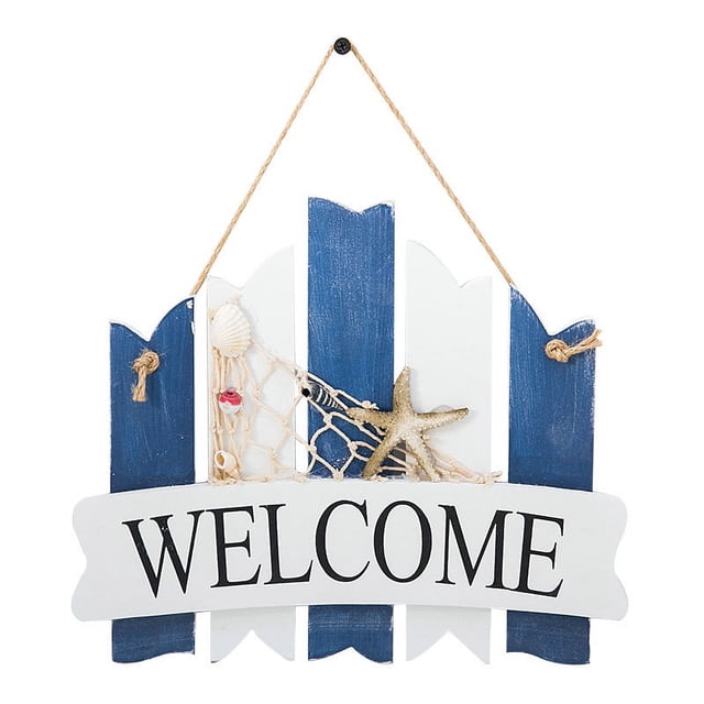 Letrero de bienvenida para puerta de entrada, decoración de pared rústica, decoración campestre Retro Vintage, tablero de madera colgante de 10,2x9 pulgadas con cuerda, regalo, adecuado