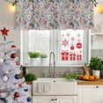 thumbnail image 5 of 2 Pack Vintage Spring Floral Valances for Windows Bedroom Living Room Window Treatments, Farmhouse Flowers Blue Vintage Rod Pocket Valance Drapes Short Kitchen Curtains Over Sink 42"x12", 5 of 8
