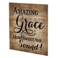 thumbnail image 3 of Amazing Grace Sheet Music Design 12 x 12 Wood Lath Wall Art Sign Plaque, 3 of 3