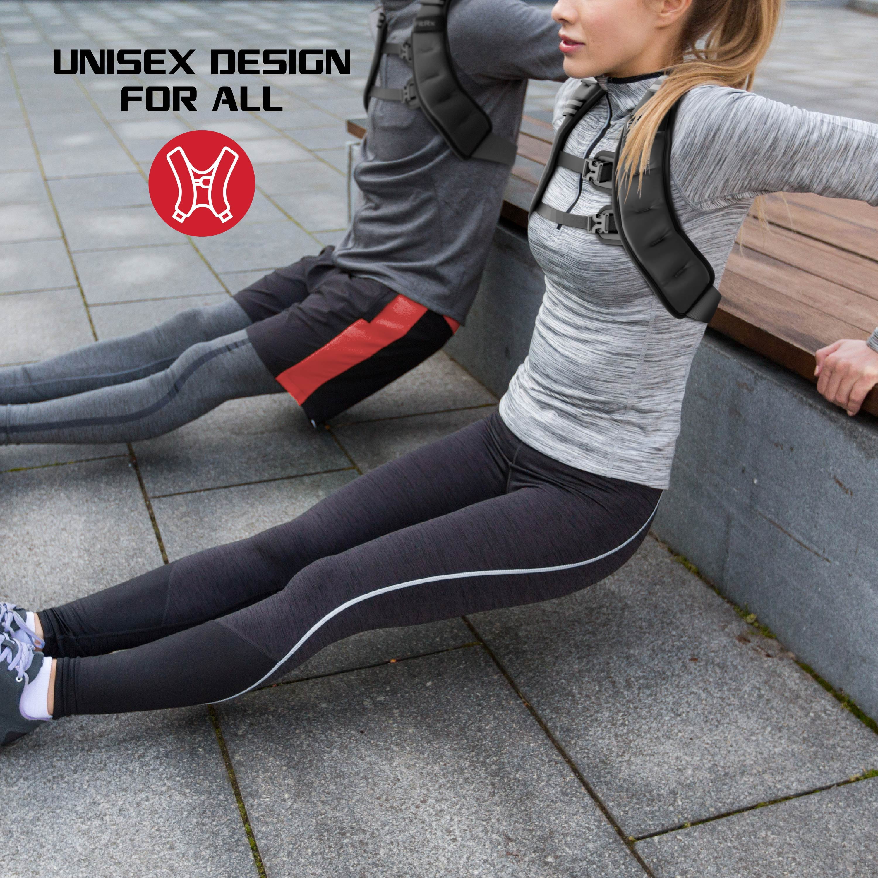 FitRx Weighted Vest Neoprene Coated Weighted Vest for Women and Men with Hook and Loop Strap, 30lbs
