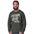 thumbnail image 4 of Biker Dad Father Of Ride Motorcycle Men's Long Sleeve Tee T Shirt Brisco Brands X, 4 of 6