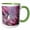 Green/White, variant on 3drose, Song Sparrow in Eastern Redbud Tree, Marion, Il, 11oz Two-tone Red Mug