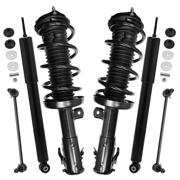 Detroit Axle - 6pc Suspension Kit for 2012 Honda Civic [Manual Transmission], 2 Front Struts with Coil Spring Assembly 2 Sway Bar End Links 2 Rear Shock Absorbers Replacement