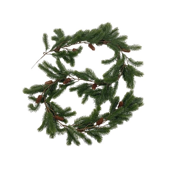 Christmas Garland 6.4ft Green Cane Decoration – Holiday Rattan for Door Frames, Stair Rails, Tables & Fireplaces – Flexible, Reusable Christmas Decor