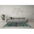 thumbnail image 3 of Ahgly Company Indoor Square Persian Light Blue Traditional Area Rugs, 6' Square, 3 of 4