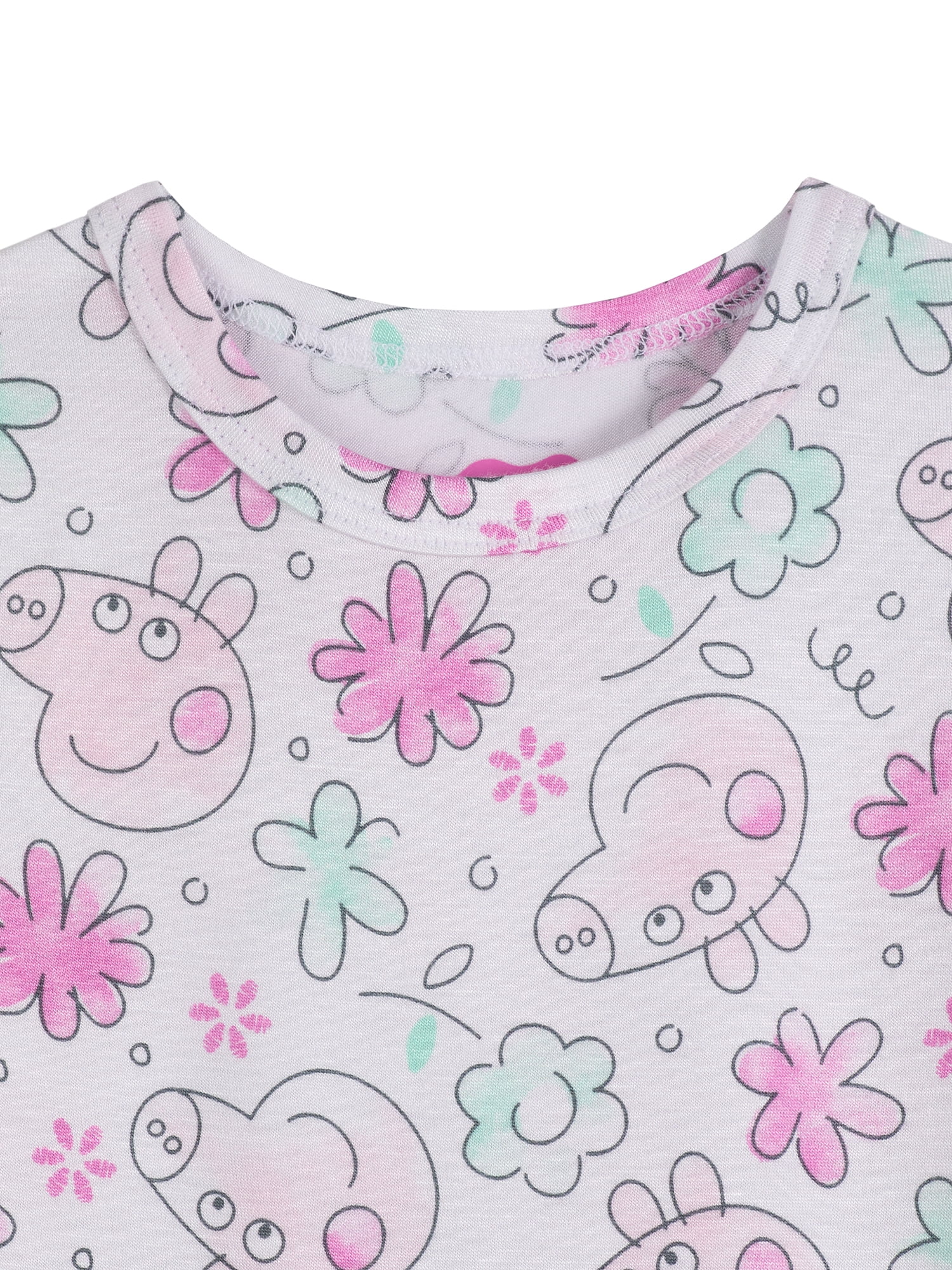 Peppa Pig Toddler Viscose Unisex 2-Piece Pajama Set, Sizes 12M-5T