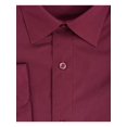 thumbnail image 2 of Marquis Classic Fit Solid Burgundy Wrinkle Resistant Cotton Blend Dress Shirt, 2 of 6