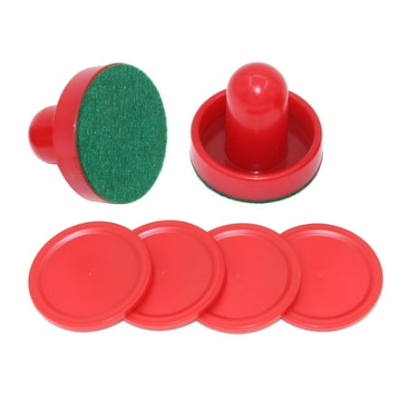 2PCS Pushers And 4PCS Pucks Game Tables - Red, as described