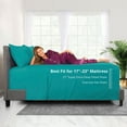 thumbnail image 4 of DeaLuxe Bedding California King 21” Extra Deep Pocket Sheets- Easily Fits Extra Deep Mattress - 4 Piece Bed Sheet Set - Super And Ultra Deep Sheets - Teal (Blue/Green), 4 of 8