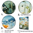 thumbnail image 3 of Designart "Serenity In Orange Symbolic Blooming Growth" Plants Floater Framed Wall Art Living Room, 3 of 5