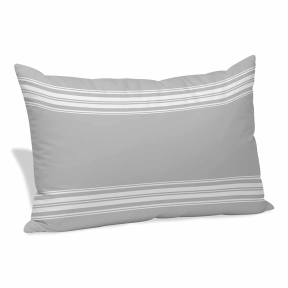Grey Striped Pillow Covers Queen, Luxurious White Stripes Modern Abstract Art Soft Brushed Microfiber Breathable Throw Pillow Covers, Pillowcase with Zipper for Couch Sofa Bedroom Living Room 20"x30"