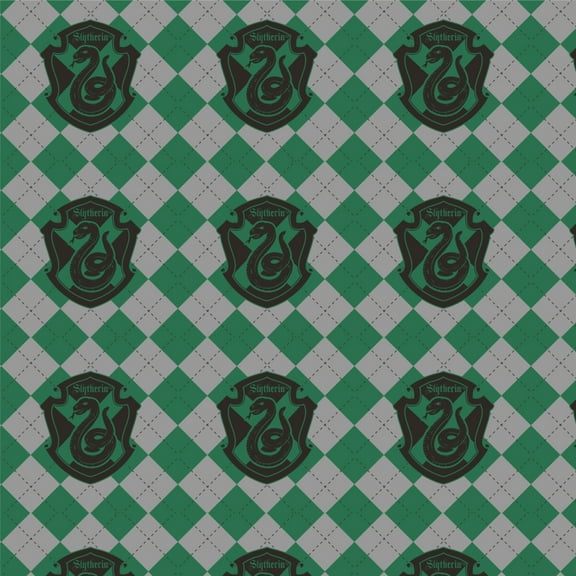 Harry Potter Slytherin Plaid Sigil Premium Roll Gift Wrap Wrapping Paper