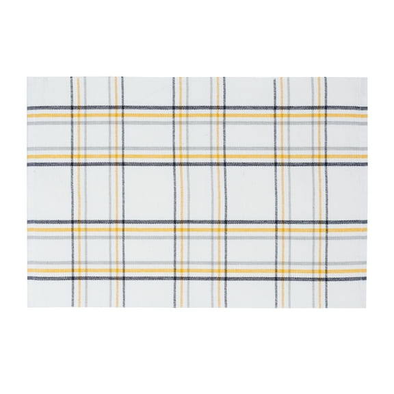 Honey Bee Plaid Placemat, Set of 6, 13" x 19"