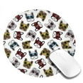 thumbnail image 2 of Disketp Bulldog Sunglasses Face Small Mouse Pad 7.9x7.9 Inches,Washable Round Mousepad for Office Laptop Computer,Non-Slip Rubber Base Mouse Pads for Wireless Mouse, 2 of 8