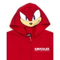 thumbnail image 5 of SEGA Sonic the Hedgehog Knuckles Fleece Zip Up Hoodie Logo Little Kid to Big, 5 of 5