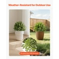 thumbnail image 3 of VEVOR Artificial Topiary Cypress Trees with Ground Spike, 16 inch 2 Set Faux Shrubs & Bushes Potted Plants, Fake Silk Tree Look Real for Decor Front Porch Outdoor Indoor Patio Garden Balcony Backyard, 3 of 9
