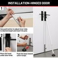 thumbnail image 4 of DEROFIT Door Security Bar for Patio Door, Sliding Door, Window, Apartment, Home, 29-45" Adjustable, White(2 Packs), 4 of 7