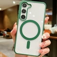 thumbnail image 1 of ELEHOLD for Samsung Galaxy S23 MagSafe Case, Magnetic Clear Case for Galaxy S23, Hybrid TPU Bumper Shockproof Crystal Clear Anti-Scratch Slim Thin Case Cover,Green, 1 of 5