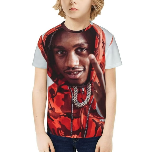 Lil Tjay Kids T-Shirt 3d Printed Graphic T-Shirts Boys And Girls Short Sleeve Shirts For Youth Kids X-Small
