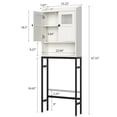 thumbnail image 2 of Over The Toilet Storage, Bathroom Over The Toilet Organizer, Above Toilet Storage with Double Doors and Soft Hinges Over Toilet Storage Shelf Over The Toilet Storage Cabinet (Forest Green), 2 of 9