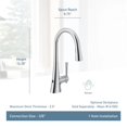 thumbnail image 5 of Moen 9126Ewbl Kurv Collection Motionsense Wave Sensor Touchless One Handle High Arc Pulldown Modern Kitchen Faucet Featuring Power Clean, Matte Black, 5 of 5
