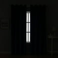 thumbnail image 3 of Fashnice Blackout Grommet Drapes Energy Efficient Velvet Window Curtain UV Protection Modern Curtains Panel Living Room Black W:52"x H:84", 3 of 8