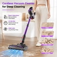 thumbnail image 2 of Amiluo Cordless Vacuum Cleaner, 28KPA 40Mins 2600mAh 6 in 1 Lightweight Stick Vacuum for Pet Hair/Carpet/Hard Floor/Dorm, 2 of 12