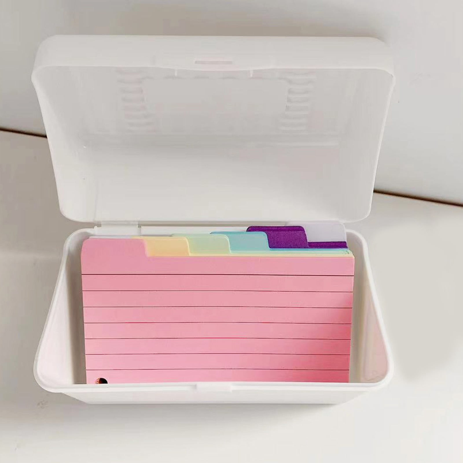 Flash Cards 600 Pièces A7 Lignées Multicolores Avec 7 Anneaux De Reliure, Fiches Bristol Perforées, Cartes De Révision Et Index Pour École, Bureau Et Étude Du Vocabulaire