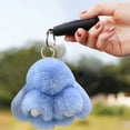 thumbnail image 2 of Llavero de Coche Suave Conejo Pompom, Colgante Hecho a Mano de Piel Falsa de 10 cm Llavero Lindo, 2 of 7