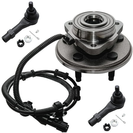 Detroit Axle - Front Wheel Bearing Hub and Outer Tie Rods for 2002 2003 2004 2005 Ford Explorer - [03-05 Lincoln Aviator] - 02-05 Mercury Mountaineer