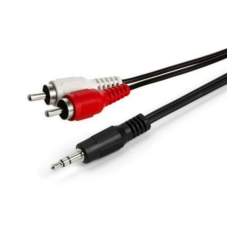 - Comprehensive Standard Series 3.5mm Stereo Mini Plug to 2 RCA Plugs Audio Cable 6ft - Mini-phone/RCA for Audio Device - 6 ft - 1 x Mini Plug Male Stereo Audio - 2 x RCA Male Stereo Audio -