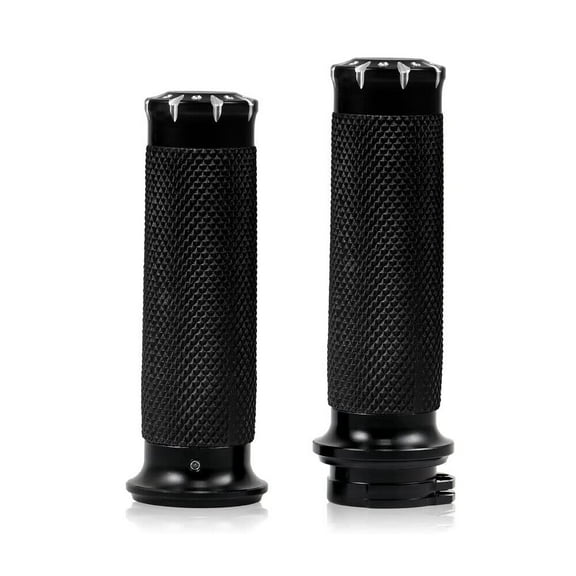 CNC 1'' Handlebar Hand Grips For Harley Softail FLS FLST 1996-2015 Dyna Touring