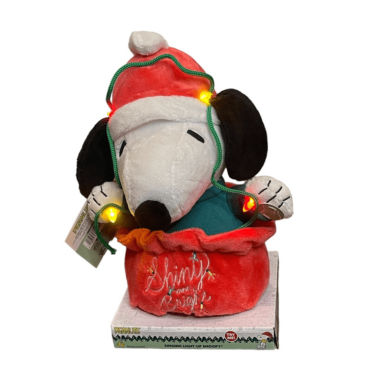 Snoopy Animated Christmas Plush Plays Music Lights Up