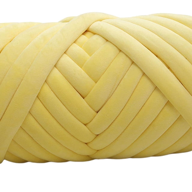 1kg Velvet Chunky Yarn Arm Knitting Rug Hand Knit Crocheting Sweaters Making Hand Knit Pet Bed Crocheting Yellow