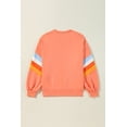 thumbnail image 6 of Women's Flamingo Rainbow Striped Sleeve Crew Neck Loose Sweatshirt | [ZhiHiMeRi] | (US 12-14)L, 6 of 11