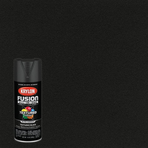 Krylon K02776007 Fusion Spray Paint Textured Black 12 Ounce