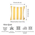 thumbnail image 5 of Geometric Yellow Stripes Square 18" x 18" Throw Pillow Cover, 5 of 5