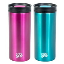 2 Pack COOL GEAR 16 oz Amelia Coffee Travel Mug with Spill Resistant Slider Lid