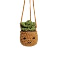 thumbnail image 1 of BKER Cute Face Potted Crochet Pendant Rearview Interior Design Pendants, 1 of 6