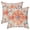Style 1, variant on Ethnic carpet pattern throw pillow covers, boho farmhouse linen decorative cushion case for sofa couch indoor outdoor home decoration, set of 2