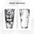 thumbnail image 3 of Bingfone Tiger Butterfly Floral Art for 20 Oz Stainless Steel Travel Mug Double Wall Water Coffee Cup for Home,Office, Outdoor Works Great for Ice Drinks and Hot Beverage-Without Straw, 3 of 8