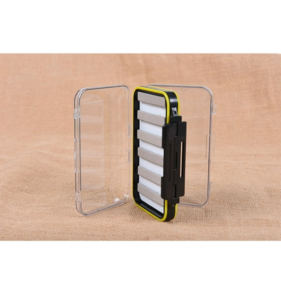 Raindrops Fly Fishing Box Clear High Density 1Pcs Double Sided
