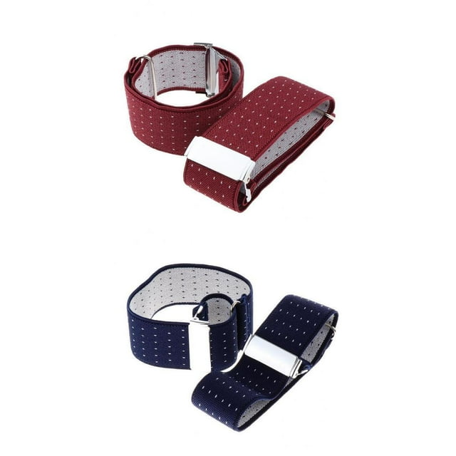 2 Pares de Soportes de Manga de Camisa Elásticos Antideslizantes Zulema Ligueros de Lunares Talla Única