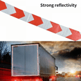 thumbnail image 4 of Queilt Reflective Safety Warning Reflective Sticker Film White Red, Self-Adhesive Reflective Tape Warning Safety Tape Night Visibility Tape for Car/Motorcycle/Bike, 4 of 5