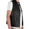 thumbnail image 7 of Men's Retro Leather Vest, V-neck, with Pockets, for Daily and Party, 7 of 7
